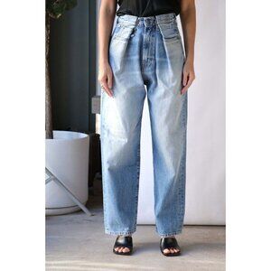 R13 Fold Over Jeans in Irving Blue Size 24 XXS New